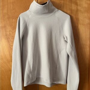 Lululemon High-Neck White Waffle Knit Sweater
